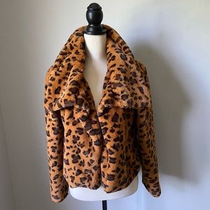 Fur Cheetah Coat -  Size M